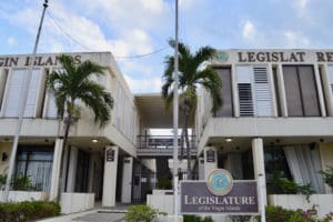 The abandoned STX Legislature building in Frederiksted. (File photo) Bldg March 2018