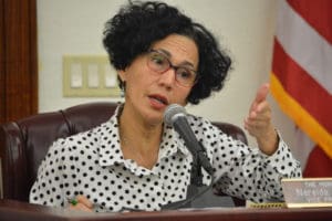 Sen. Nereida Rivera-O’Reilly introduced a motion Wednesday to subpoena the V.I. Carnival Committee’s records. (V.I. Legislature photo)