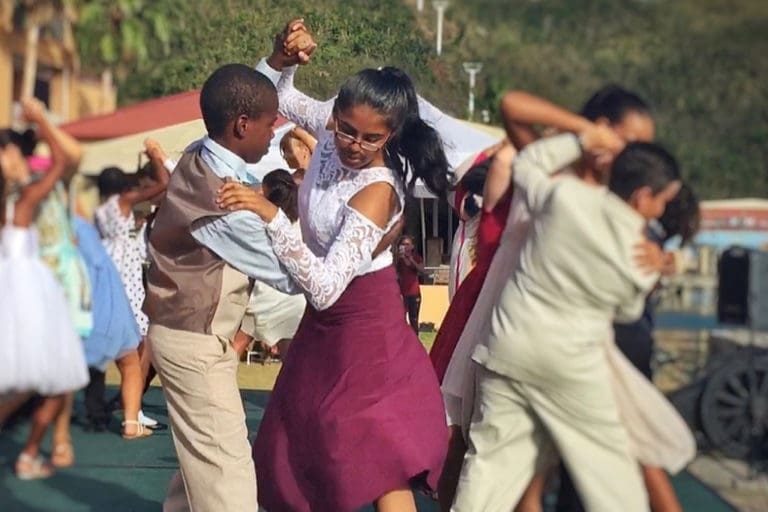Dancing Classrooms students take on the tango.