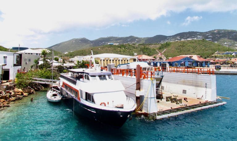 Subbase Drydock's smaller dry dock, close to the Crown Bay terminal.