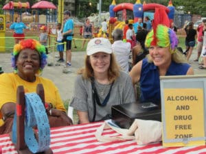 From left, Rotary President Alecia M. Wells, Rotary Secretary Teri Mandemaker, and past Rotary President BJ Harris.