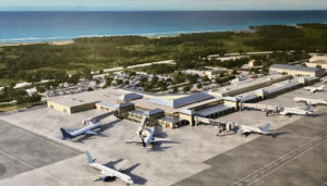 Artist's conception of the expanded, renovated Henry E. Rohlsen International Airport on St. Croix.
