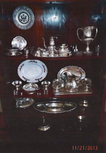 Fine silver and china previously documented to be at Government House on St. Thomas.