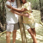 Tree hugging on Francis boardwalk