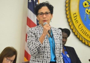 Sen. Nereida Rivera-O'Reilly sponsored several of the bills approved in Friday's session. (Photo by Barry Leerdam, V.I. Legislature)