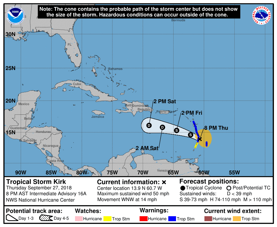 Flood Warnings in Effect as Kirk Passes South of the USVI | St. Thomas ...