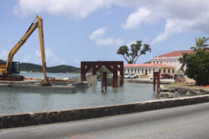 Expansion work on the St. Thomas waterfront.