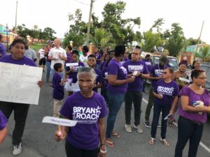 The Take Back the Night March sets out from the Frederiksted Fish Market Thursday. (Photo by Debra Benjamin)