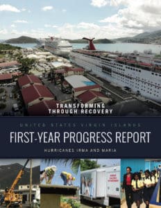 The cover of the USVI Recovery Report, which can be downloaded here.