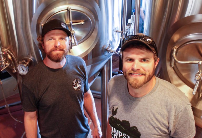 Rock City Brewing owners John, left, and Joe Brugos at their Tap & Still brewery.