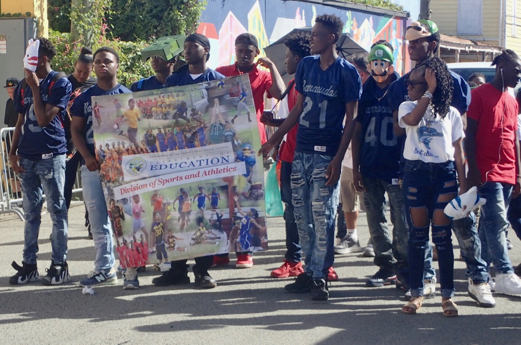 Teen athletes represent the Department of Education. (Susan Ellis photo)