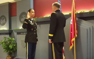Maricela Grove is promoted to chief warrant officer five in March 2017. (Photo submitted by Maricela Grove)