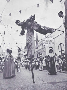 Alvin 'Alli' Paul performs in a parade.