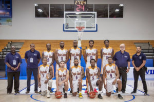 The USVI men's basketball team, which will host Brazil on Thursday and Chile on Saturday at the UVI Sports and Fitness Center on St. Thomas. (Submitted photo)