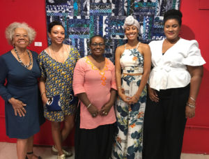 Artists involved in the 'Fabric of Caribbean Consciousness' exhibition, from left, Elisa McKay,Danielle Kearns, Niarus Walker, Suenita Banwaree, Chalana Brown.