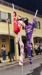 Mocko jumbles perform at Jump Up in Christiansted. (Elisa McKay photo)