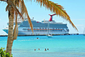 Cruise passengers swimming off Frederiksted Feb. 19. (Tourism Department photo)