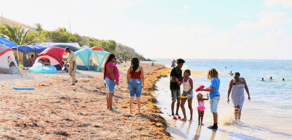 Campers of all ages enjoy a beautiful afternoon with friends and family, many of whom have been coming to Salt River for Easter Camping for 50 years. (Linda Morland photo)