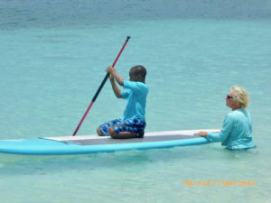 Sharie Smyth teaches paddle boarding. (sap photo)