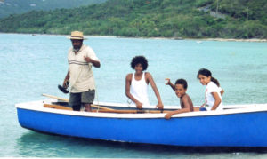 Victor Edwards demonstrates boating skills at John Brewer's Bay in 2006 or thereabouts. (Photo provided by V. Edwards)