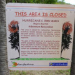 Arboretum closed sign