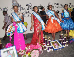From left: 2019 Miss St. John Festival Queen Lenisha Richards, Queen Contestant No. 1 Zakiyah Gregoire, 2019 Junior Miss St. John Festival Tamyra Bartlette, and Junior Miss Contestant No. 1 Je’Nique Sylvester.