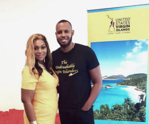 U.S. Virgin Islands Assistant Commissioner of Tourism Elizabeth Hansen Watley with journalist and filmmaker Peter Bailey in Charleston, South Carolina for presentation of Bailey's documentary, "The Unbreakable Virgin Islanders." (Photo by Department of Tourism)