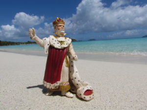 Janet Cook-Rutnik's series of photos of second-hand figures on Hawksnet Beach are part of the display. (Submitted photo)