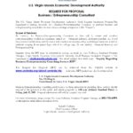 USVIEDA RFP Notice — Re Business Entrepreneurship Consultant (USVIEDA Incubator Program)