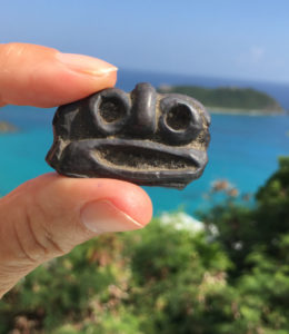 A replica of an ancient Taino artifact found on St. John. (Source photo by Amy Roberts)