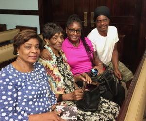 Second photo: Clendenin family, from left, Jacquelyn Clendenin, Eglah Clendenin, Shena Esannason, Ernie Clendenin. (Source photo by Amy Roberts)