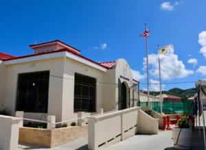 The entrance to the new Gallows Bay Marine Facility welcome center. (Source photo by Linda Morland)