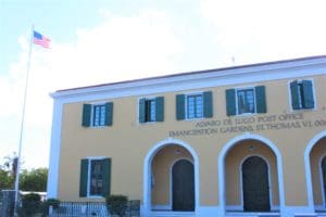 Alvaro De Lugo Post Office located on Main Street in St. Thomas. (Source file photo by Bethaney Lee)