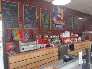 The back counter at Cafe de la Creme. (Source photo by Denise Lenhardt-Benoit)