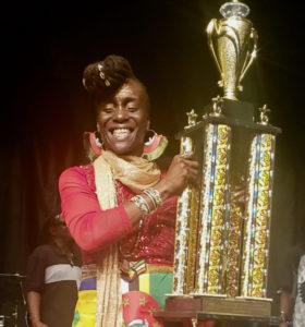 The winner – Calypso Monarch Emogene 'Blakness' Creese. (Source photo by Melody Rames)