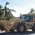 Tractor construction road work