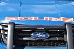 A Virgin Islands Police Department vehicle sits parked in front of the V.I.P.D. (Source file photo by Bethaney Lee)