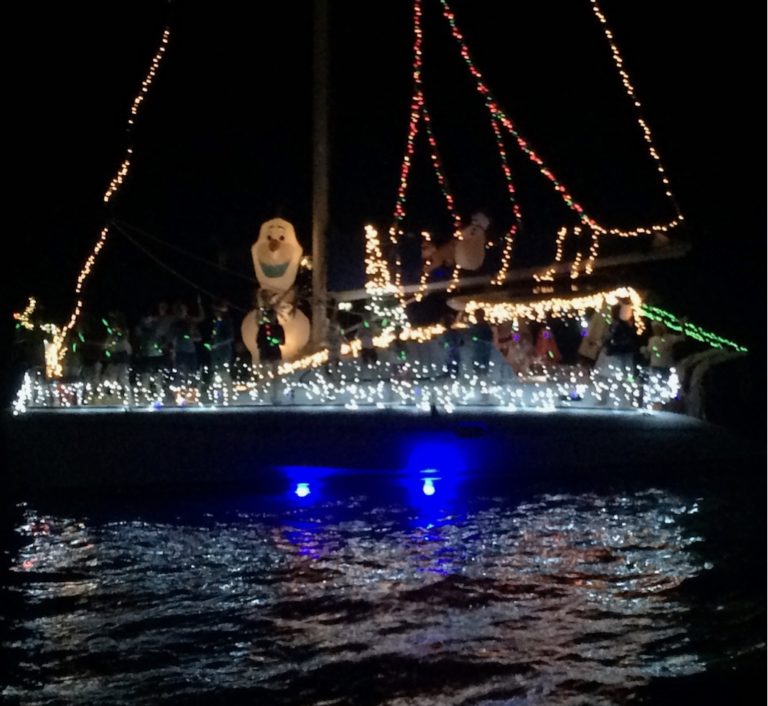 Illuminated Boats Deliver Christmas Spirit in Christiansted Harbor