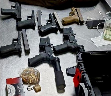 Firearms seized at the Henry E. Rohlsen Airport. (VIPS photo)