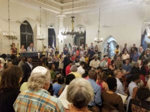 The St. Thomas Synagogue is filled during the annual service commemorating Dr. Martin Luther King Jr. (Source photo by Bethaney Lee)