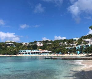 Sunset Grille offers an idyllic Caribbean beach bar at Secret Harbor, St. Thomas, but it didn;t make the list of finalists for "Best Beach Bar." (Source photo by David MacVean)