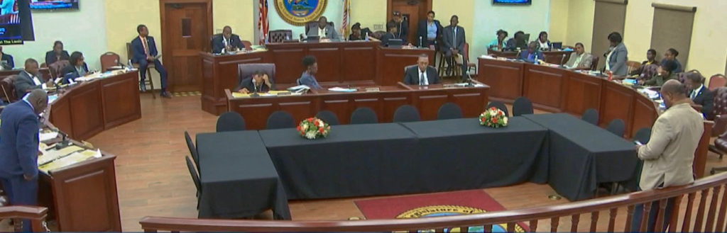 The Virgin Islands Senate in session Wednesday. (V.I. Legislature photo)