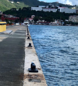 New cleats line the waterfront in Charlotte Amalie. (VIPA photo)
