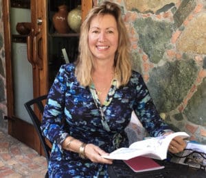 Valerie Sims gets ready for a book signing at Mongoose Junction. (Source photo by Amy Roberts)