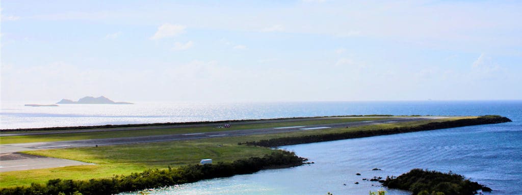 An empty runway at the Cyril E. King Airport will be a common sight in upcoming months as airlines reduce their number of flights. (Source photo by Bethaney Lee)