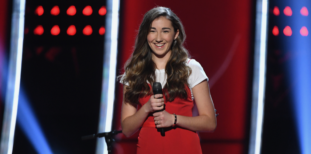 Allegra Miles auditions on the NBC's 'The Voice.' (Photo by: Mitchell Haddad/NBC)