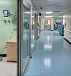 The hallway of JFL’s new ICU. (Photo by JFL)