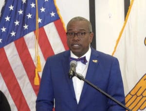 Gov. Albert Bryan Jr. declares Sunday, March 30, a day of prayer in the U.S. Virgin Islands. (Source photo by James Gardner)