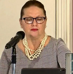 Health Commissioner Justa Encarnacion. (Government House photo)