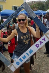 Brittanie Silbilly at the St. Thomas Carnival Denim Day celebration in 2017. Photo by Vernon Araujo)